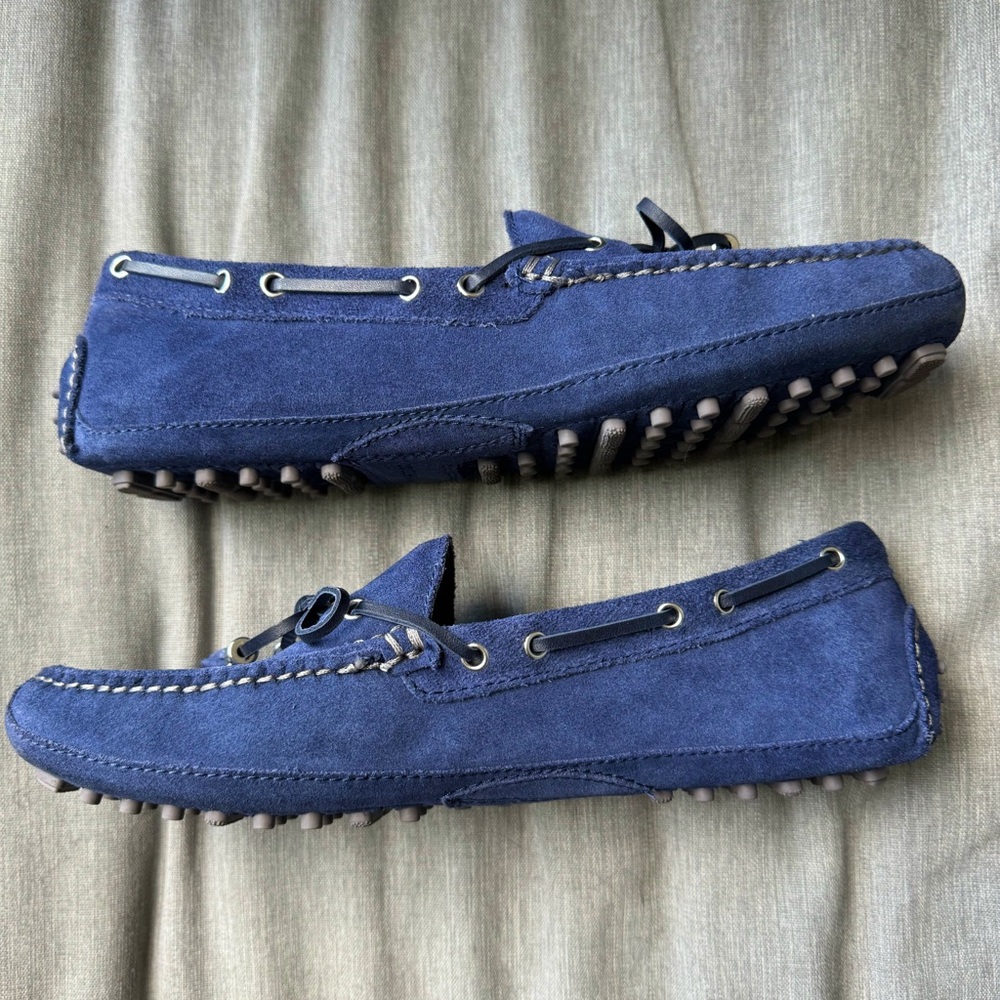 ✨Rare Cole Haan Blue Suede Slip on Moccasin Loafers - Picture 5 of 8